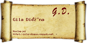 Gila Diána névjegykártya